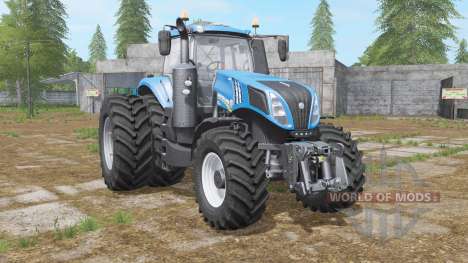 New Holland T8-series with dual wheel для Farming Simulator 2017