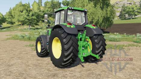 John Deere 6M-series changes wheels для Farming Simulator 2017