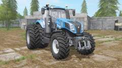 New Holland T8-series with dual wheel для Farming Simulator 2017