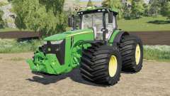 John Deere 8R-series wide tire options для Farming Simulator 2017