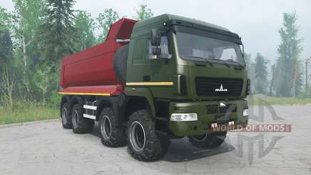 МАЗ-6516В9 зелёный окрас для MudRunner