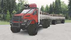 Урал-4320-6951-74 красный окрас для Spin Tires