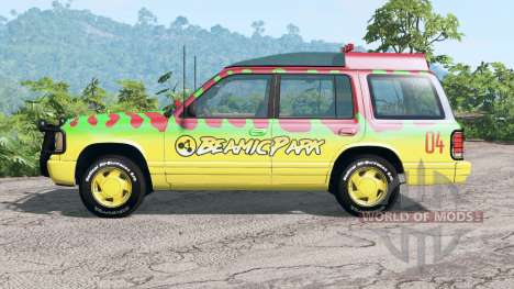 Gavril Roamer Tour Car Jurassic Park v4.2 для BeamNG Drive