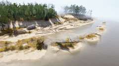 Песчаные косы реки для MudRunner