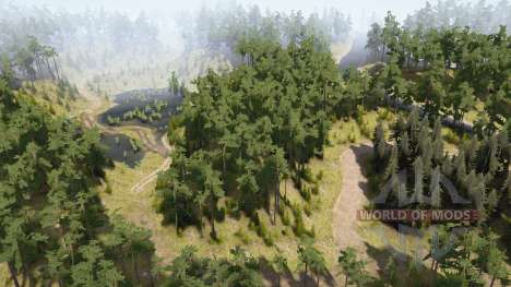 Зелёный лес для Spintires MudRunner