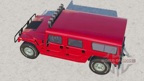 Hummer H1 Alpha Wagon 2005〡crimson red для Farming Simulator 2017
