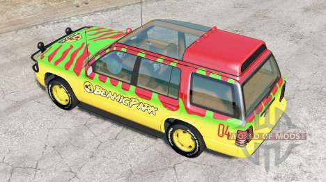 Gavril Roamer Tour Car Jurassic Park v5.0 для BeamNG Drive
