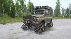 УАЗ 469 на гусеничном ходу для MudRunner