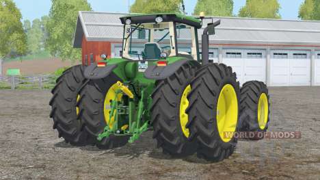 John Deere 8530〡weights to the rear wheels для Farming Simulator 2015