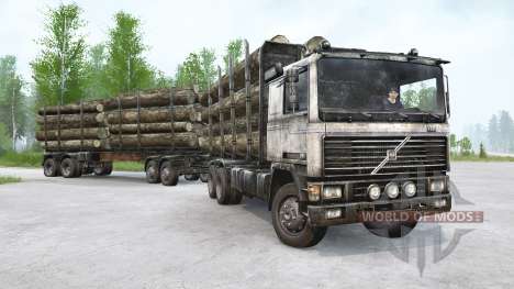 Volvo F12 Timber Truck для Spintires MudRunner