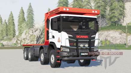 Scania G 370 XT 8x8 Flatbed〡colorable bed для Farming Simulator 2017