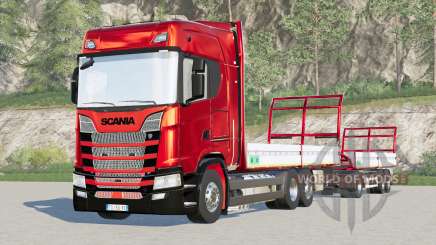 Scania S580 Highline〡platform for bale для Farming Simulator 2017