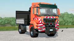 MAN TGS 18.500 4x4 Fatbed Truck with Crane для Farming Simulator 2017