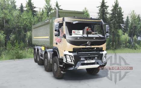 Volvo FMX 500 8x8 Day Cab with tipper body 2013 для Spin Tires