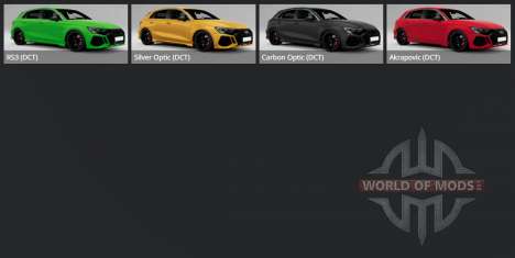 Audi RS 3 Sportback (8YA) 2021 v2.0 для BeamNG Drive