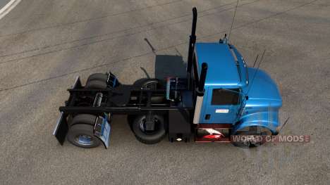 International 4700 Cyan Cornflower Blue для American Truck Simulator