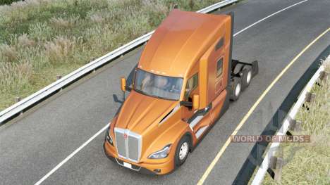 Kenworth T680 Yellow Orange для American Truck Simulator