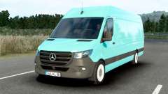 Mercedes-Benz Sprinter Aquamarine Blue для American Truck Simulator