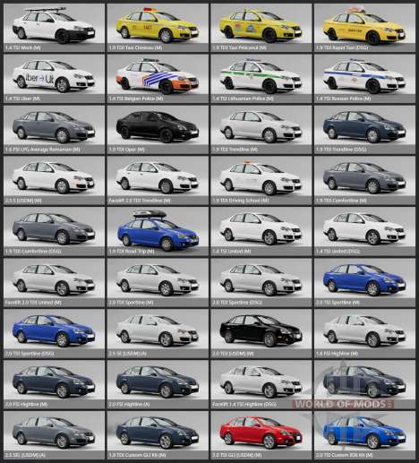 Volkswagen Jetta United (Typ 1K) 2007 для BeamNG Drive