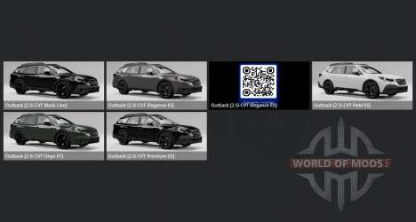 Subaru Outback Touring (BT) 2020 для BeamNG Drive
