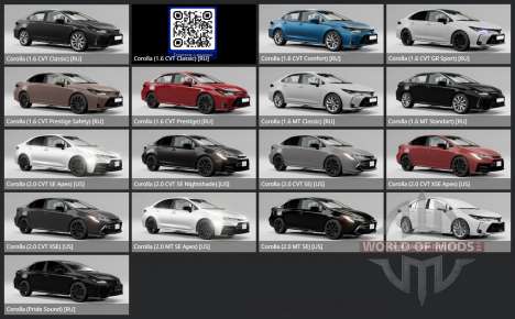 Toyota Corolla XSE Sedan (E210) 2021 для BeamNG Drive