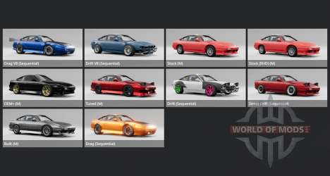 Nissan 180SX Type X (S13) 1996 для BeamNG Drive