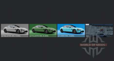 Xiaomi SU7 Max 2025 для BeamNG Drive