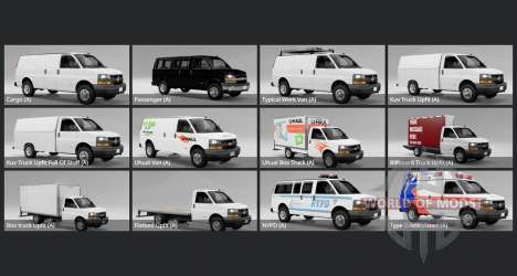 Chevrolet Express 3500 Extended Cargo Van 2022 для BeamNG Drive