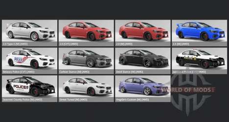 Subaru WRX STI (VA) 2014 для BeamNG Drive