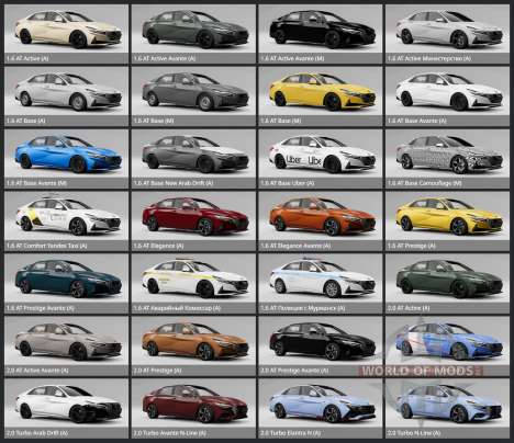 Hyundai Avante (CN7) 2022 для BeamNG Drive